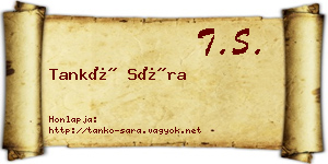 Tankó Sára névjegykártya
