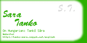 sara tanko business card